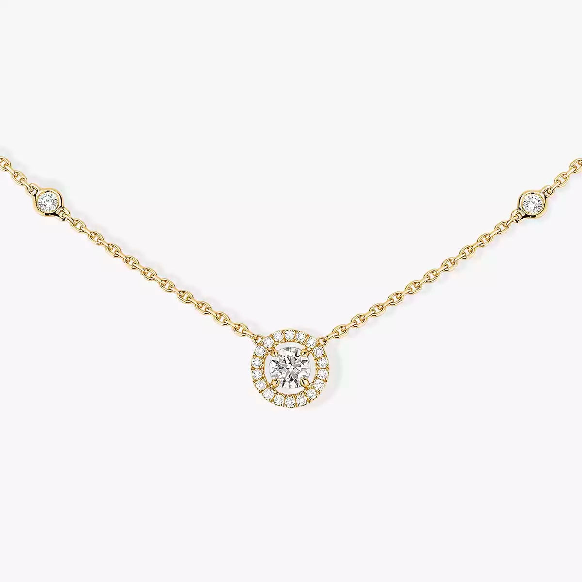 [⭐Shinejoy]Diamond Necklace 0,20ct Brilliant Shape Joy