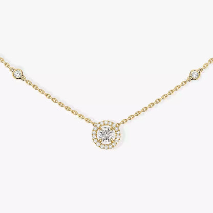 [⭐Shinejoy]Diamond Necklace 0,20ct Brilliant Shape Joy