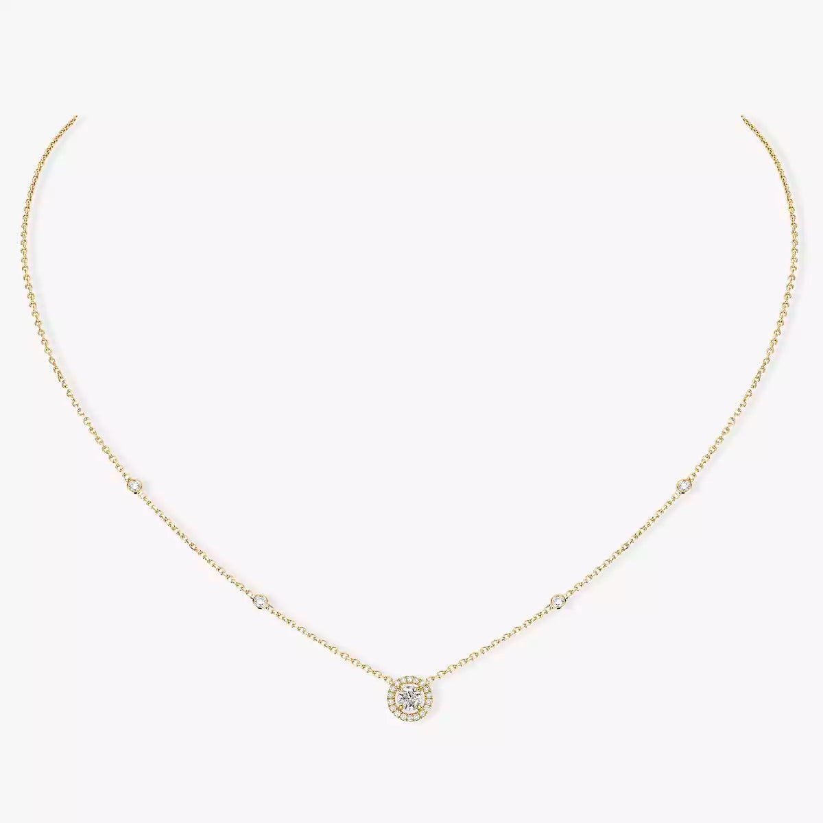 [⭐Shinejoy]Diamond Necklace 0,20ct Brilliant Shape Joy