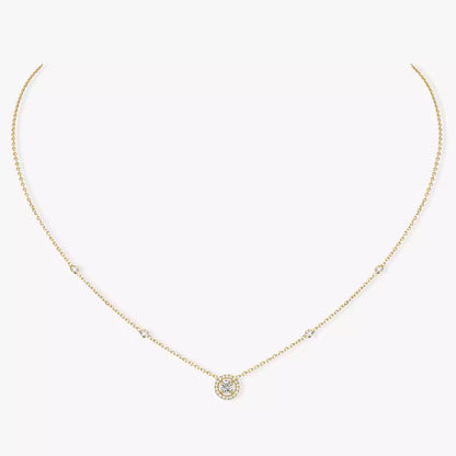 [⭐Shinejoy]Diamond Necklace 0,20ct Brilliant Shape Joy
