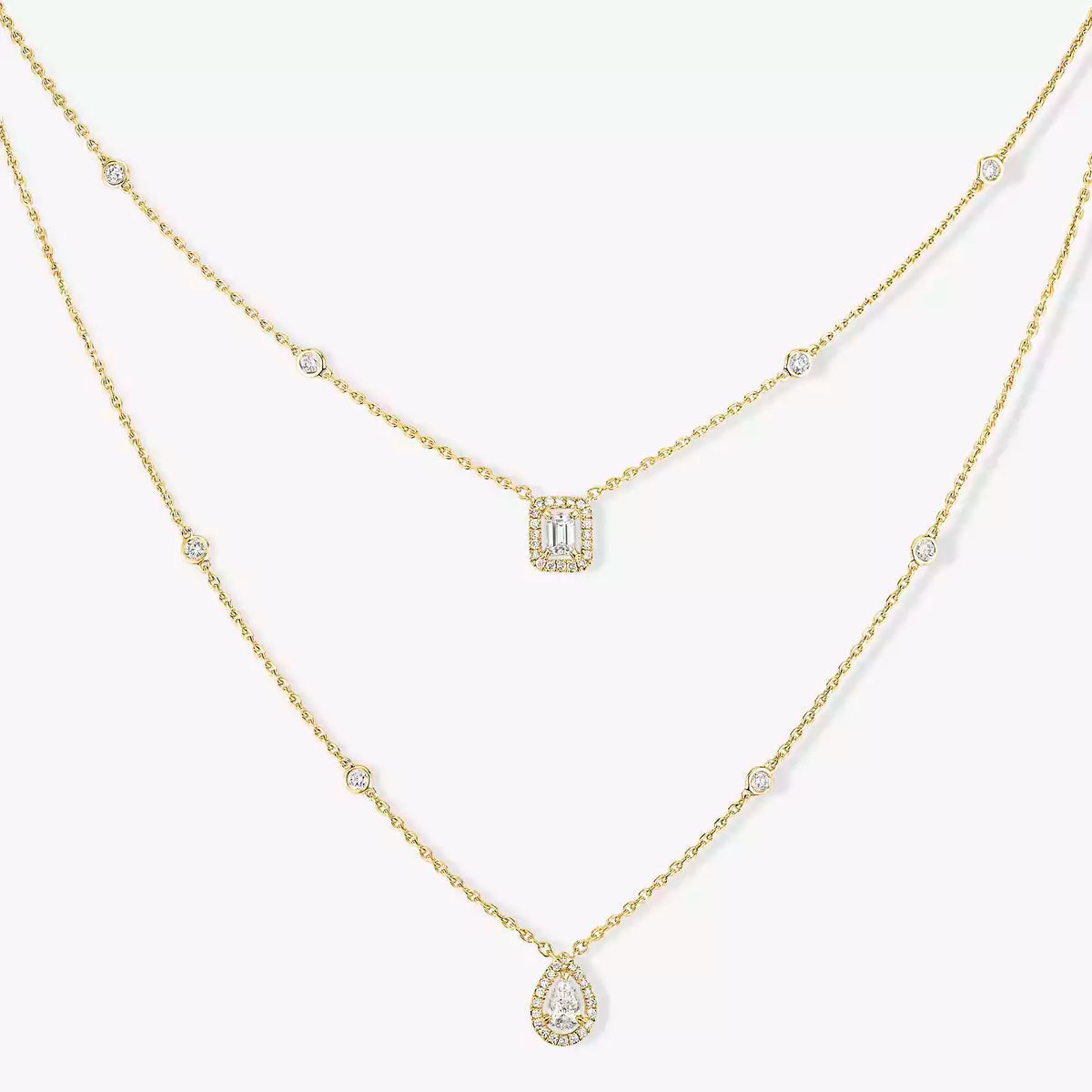 [⭐Shinejoy]Diamond Necklace My Twin 2 Rows