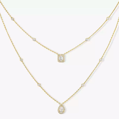 [⭐Shinejoy]Diamond Necklace My Twin 2 Rows