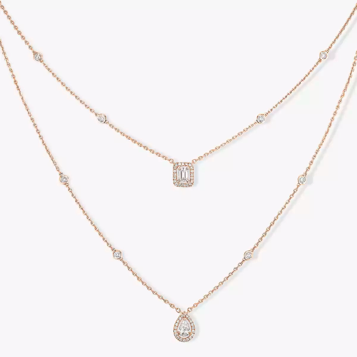 [⭐Shinejoy]Diamond Necklace My Twin 2 Rows