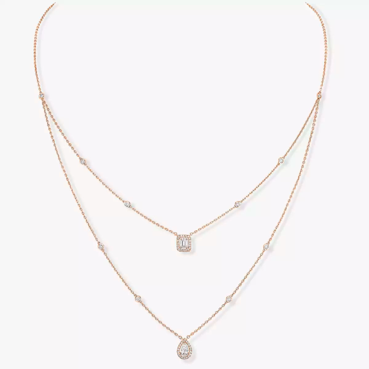 [⭐Shinejoy]Diamond Necklace My Twin 2 Rows