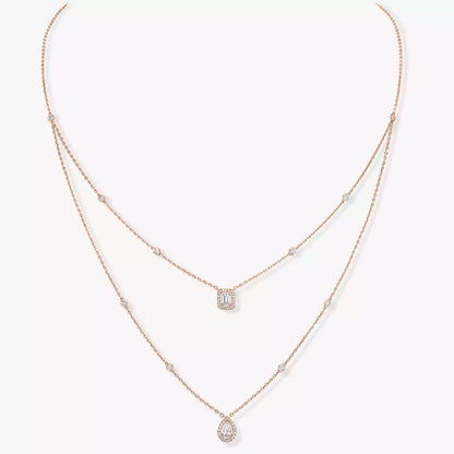 [⭐Shinejoy]Diamond Necklace My Twin 2 Rows
