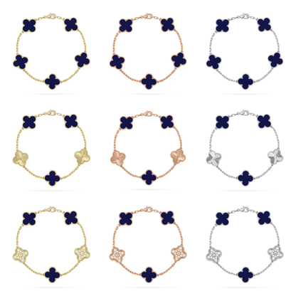 [⭐Shinejoy]CLOVER 5 MOTIF LAPIS LAZULI BRACELET COLLECTION