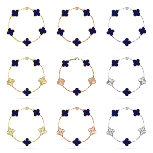 [⭐Shinejoy]CLOVER 5 MOTIF LAPIS LAZULI BRACELET COLLECTION