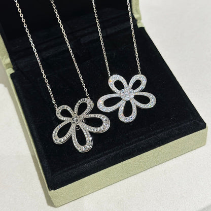 [⭐Shinejoy]FLOWERLACE NECKLACE FULL DIAMONDS