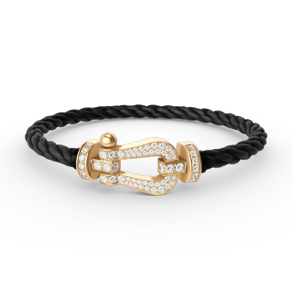 [Shinejoy]FORCE LARGE HORSESHOE FULL DIAMOND BRACELET GOLD
