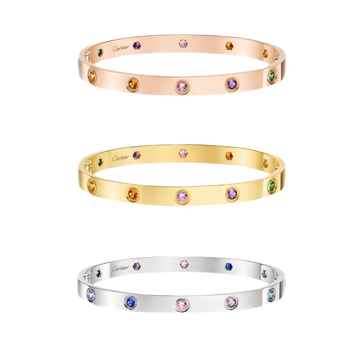 [⭐Shinejoy] 2026 RAINBOW LOVE BRACELET 6.1MM  10 DIAMONDS