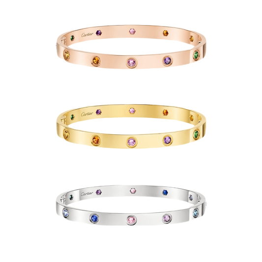[⭐Shinejoy] 2026 RAINBOW LOVE BRACELET 6.1MM  10 DIAMONDS