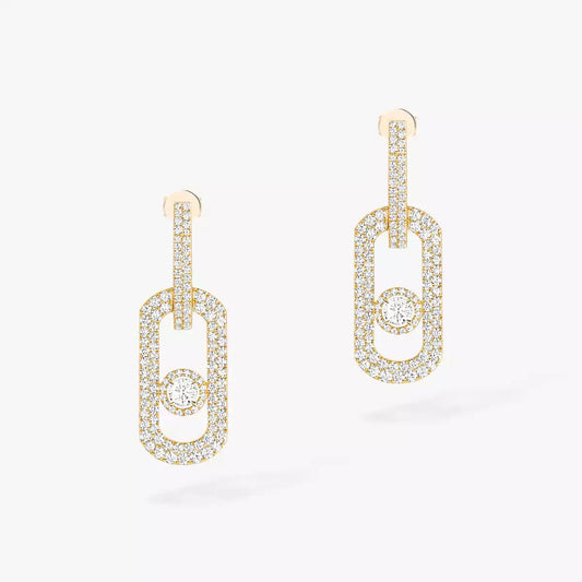 [⭐Shinejoy]So Move XL Pave_-Set Diamond Pendant Earrings