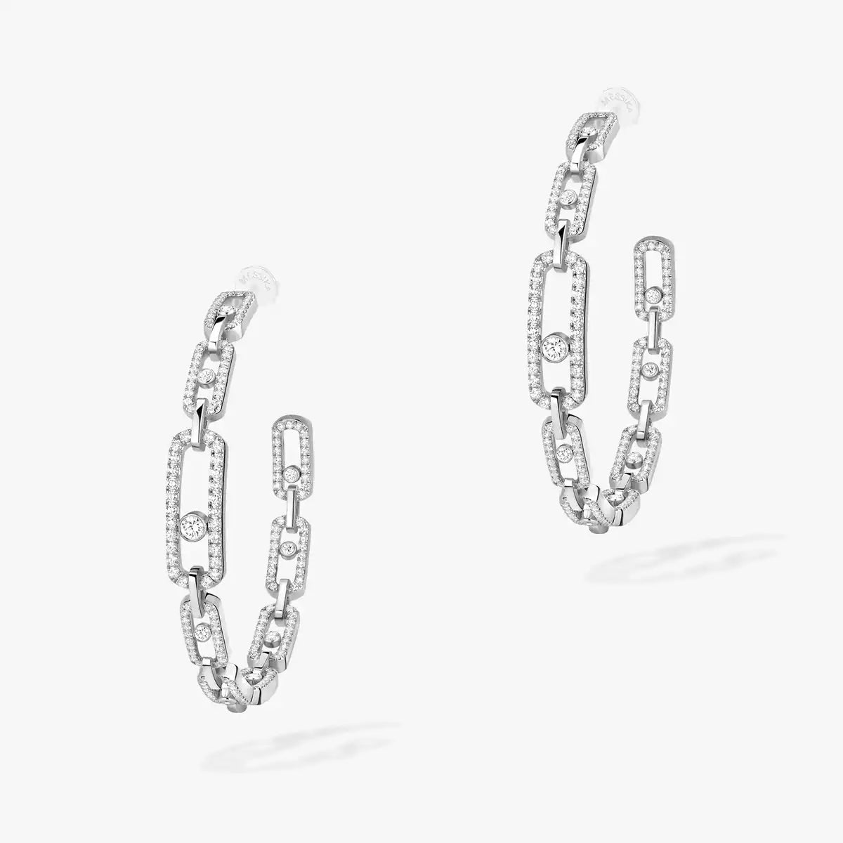 [[⭐Shinejoy]Move Link Diamond Hoop Earrings