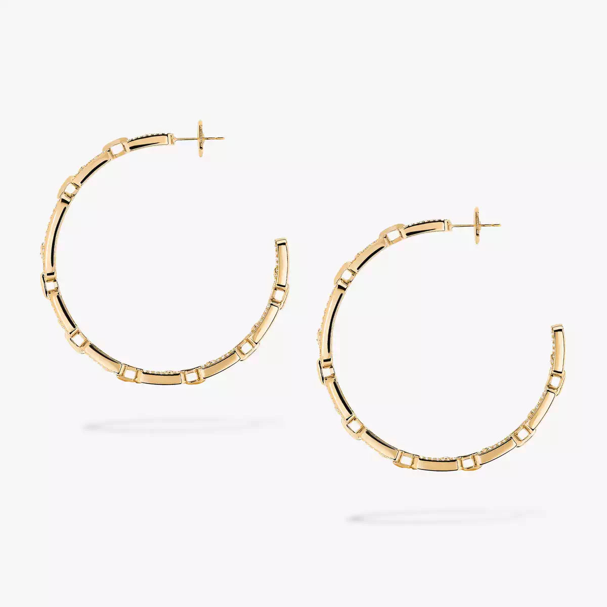[[⭐Shinejoy]Move Link Diamond Hoop Earrings