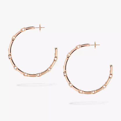 [[⭐Shinejoy]Move Link Diamond Hoop Earrings