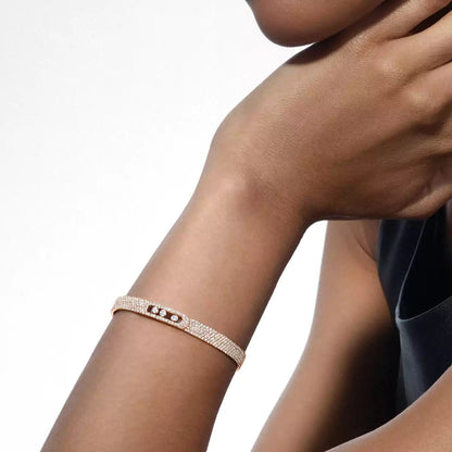 [⭐Shinejoy]Move Noa Full Pavé Diamond Bangle Bracelet