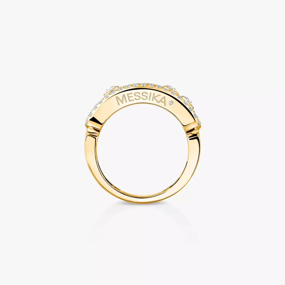 [⭐Shinejoy] Move Gold Diamond Pave_ Ring