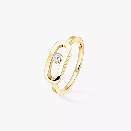 [⭐Shinejoy]Move Uno Diamond Ring in Gold