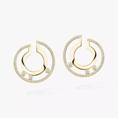 [⭐Shinejoy]Move Romane Small Diamond Hoop Earrings
