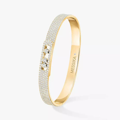 [⭐Shinejoy]Move Noa Full Pavé Diamond Bangle Bracelet