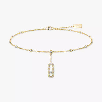 [⭐Shinejoy] Move Uno pavé ankle bracelet