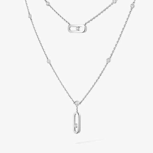 [⭐Shinejoy] Move Uno Diamond Necklace