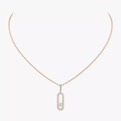 [⭐Shinejoy]Move Uno Diamond Necklace in Rose Gold