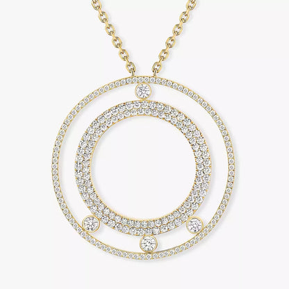 [Shinejoy]Move Romane Long Pave_-Set Diamond Necklace
