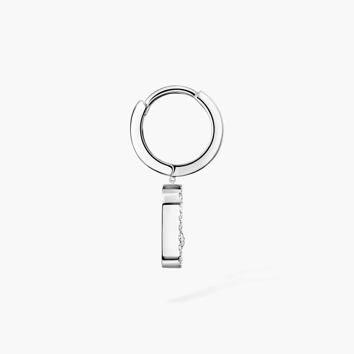 [⭐Shinejoy]Move Uno Single Diamond Hoop Earring