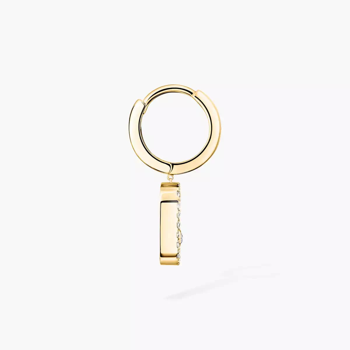 [⭐Shinejoy]Move Uno Single Diamond Hoop Earring