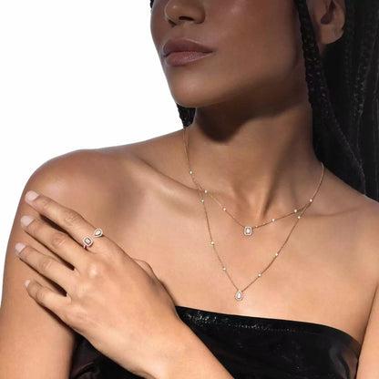 [⭐Shinejoy]Diamond Necklace My Twin 2 Rows