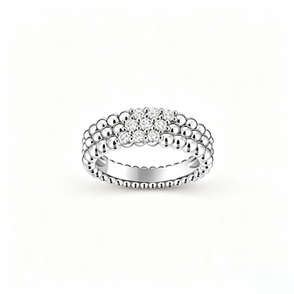[⭐Shinejoy] THREE-ROW DIAMOND RING
