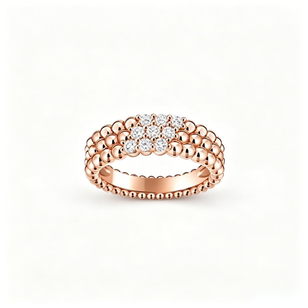 [⭐Shinejoy] THREE-ROW DIAMOND RING
