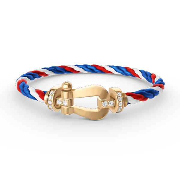 [Shinejoy]FORCE LARGE HORSESHOE HALF DIAMOND BRACELET GOLD