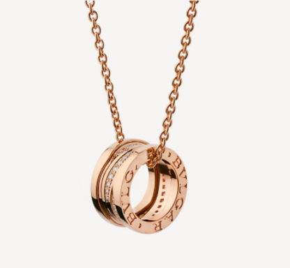 [⭐Shinejoy]ZERO 1 PINK GOLD DIAMOND NECKLACE
