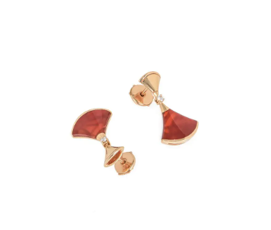 [⭐Shinejoy]DREAM Carnelian PINK GOLD EARRINGS