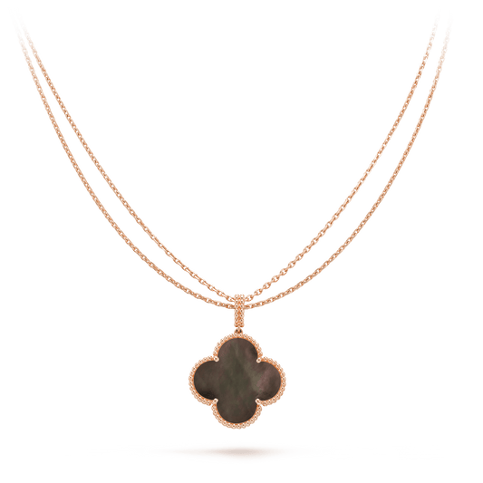 [⭐Shinejoy]CLOVER 25MM GOLD DARK MOP BIG CLOVER NECKLACE