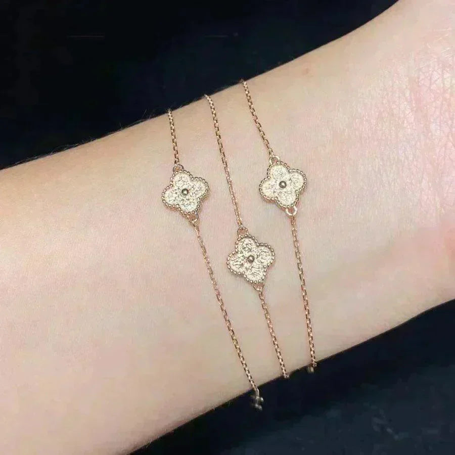 [⭐Shinejoy]CLOVER SINGLE FLOWER BRACELET